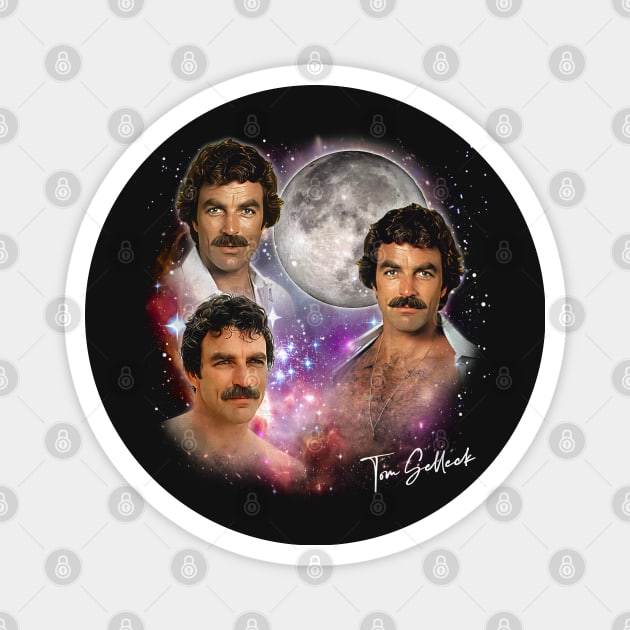 Tom Selleck --   80s Aesthetic Design Magnet by DankFutura